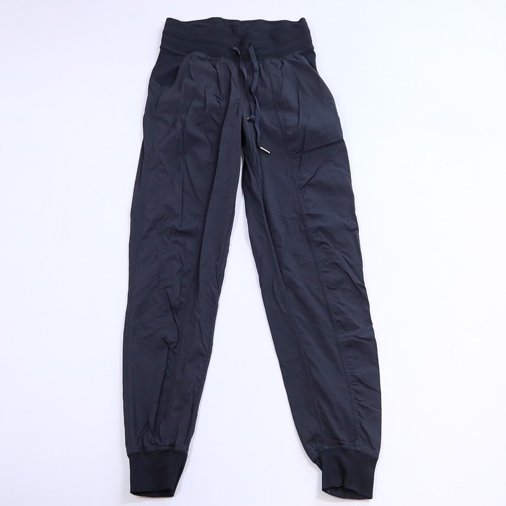 Lululemon Dance Studio Jogger Pants Women 2 Black High Rise Tapered Activewear